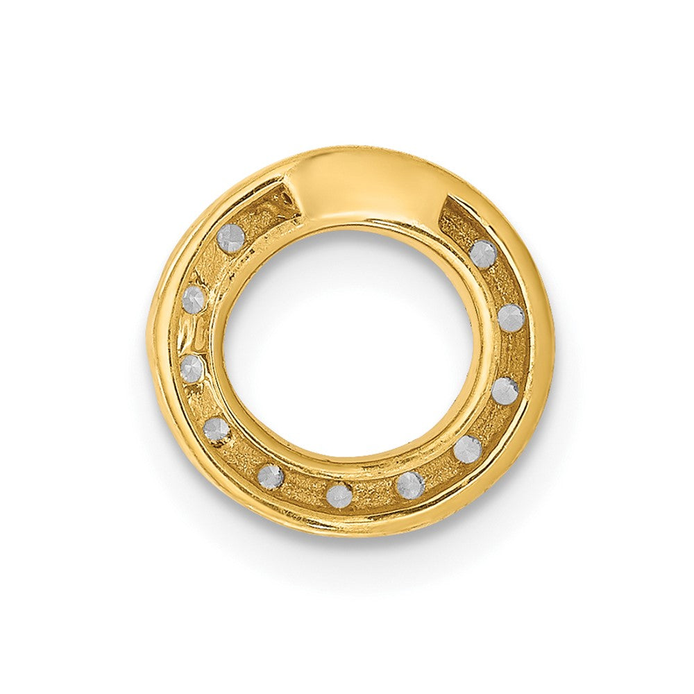 10K Yellow Gold 10K Diamond Letter O Initial Charm