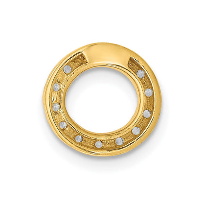 10K Yellow Gold 10K Diamond Letter O Initial Charm