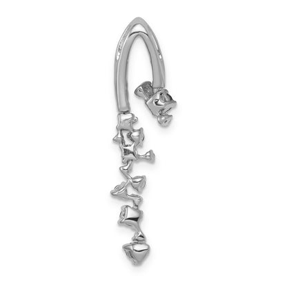 14K White Gold Lab Grown Diamond VS/SI FGH & Created Emerald Pendant