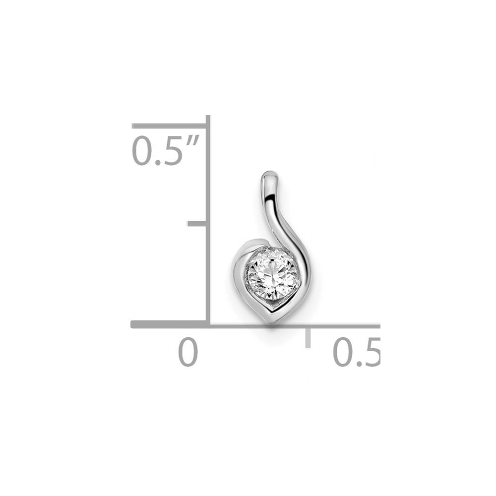 14k White Gold 1/6 Ct. Lab Grown Diamond VS/SI+ G+ Fashion Pendant