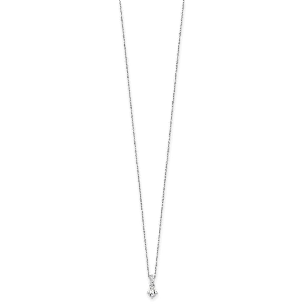 14k White Gold 1/3 Ct. Lab Grown Diamond VS/SI+ G+ 18 inch Pendant Necklace