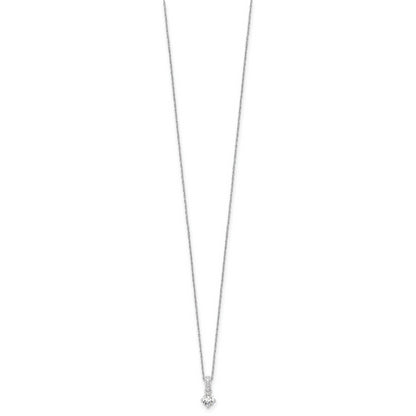 14k White Gold 1/3 Ct. Lab Grown Diamond VS/SI+ G+ 18 inch Pendant Necklace