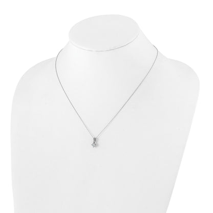 14k White Gold 1/3 Ct. Lab Grown Diamond VS/SI+ G+ 18 inch Pendant Necklace