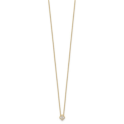 10k Yellow Gold 1/4 Ct. Lab Grown Diamond VS/SI+ G+ 18 inch Bloom Pendant Necklace