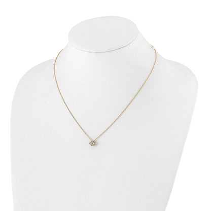 10k Yellow Gold 1/4 Ct. Lab Grown Diamond VS/SI+ G+ 18 inch Bloom Pendant Necklace