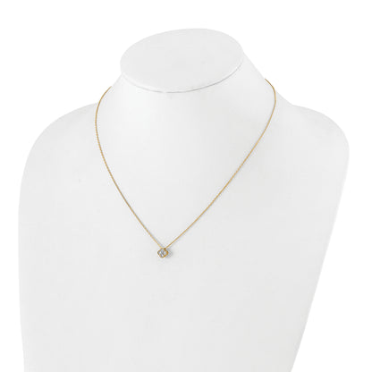 10k Yellow Gold 1/4 Ct. Lab Grown Diamond VS/SI+ G+ 18 inch Bloom Pendant Necklace
