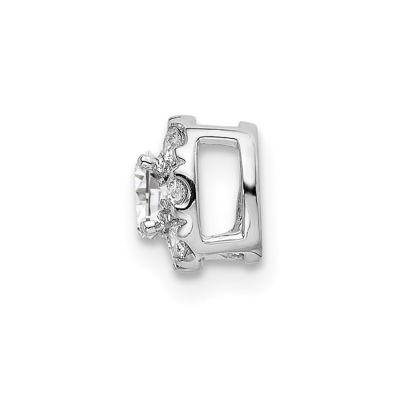 14k White Gold 1/3 Ct. Lab Grown Diamond VS/SI+ G+ Cushion Halo Chain Slide Pendant