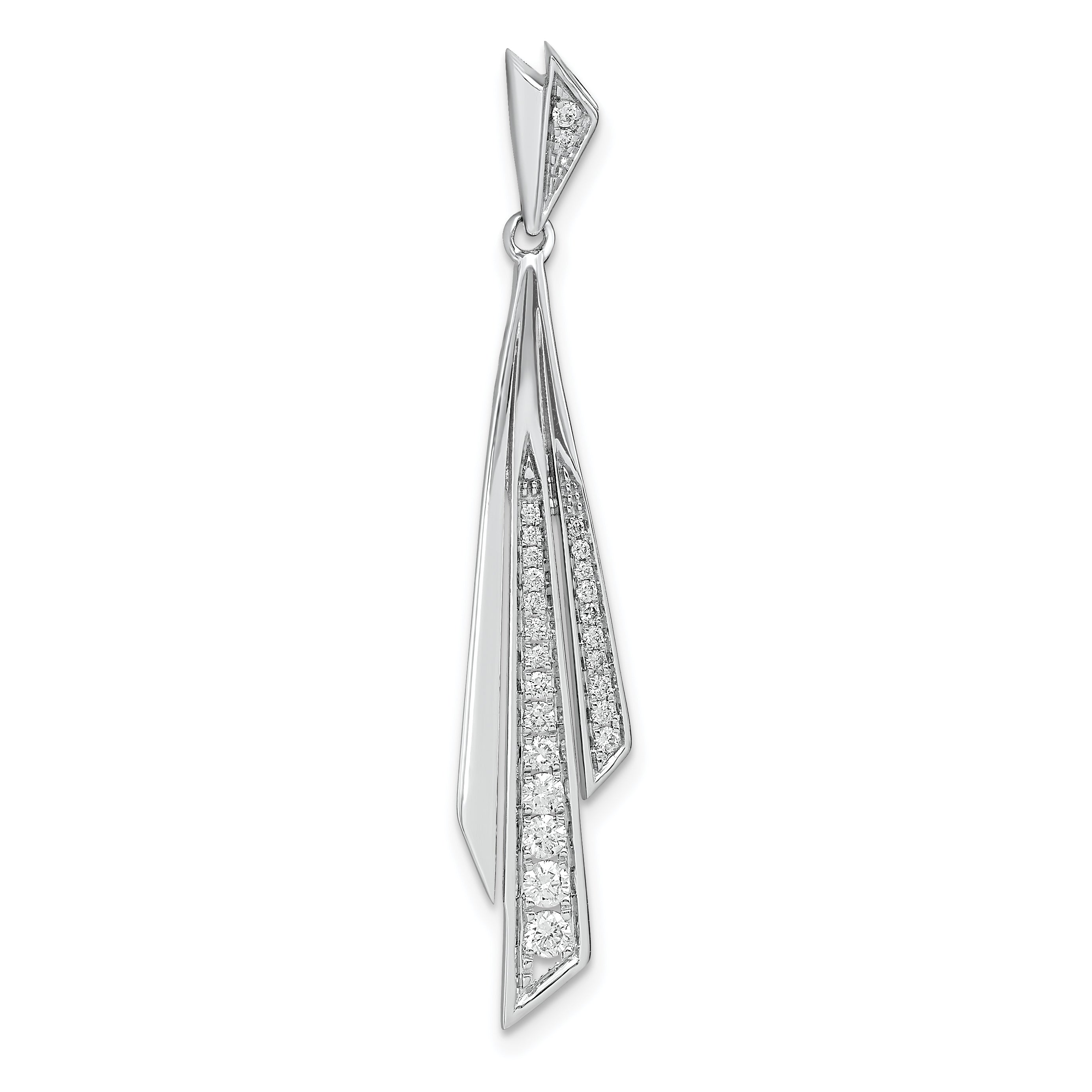 14k White Gold 1/4 Ct. Lab Grown Diamond VS/SI+ G+ Fancy Pendant