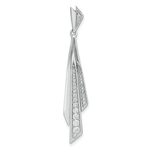 14k White Gold 1/4 Ct. Lab Grown Diamond VS/SI+ G+ Fancy Pendant