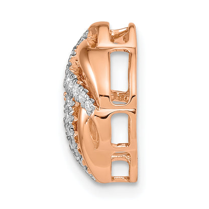 14K Rose Gold Lab Grown VS/SI+ G+ Diamond Love Knot Chain Slide