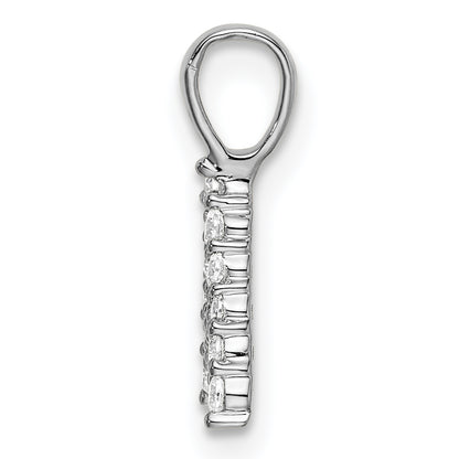 14k White Gold 1/8 Ct. Lab Grown Diamond VS/SI+ G+ Letter A Initial Pendant