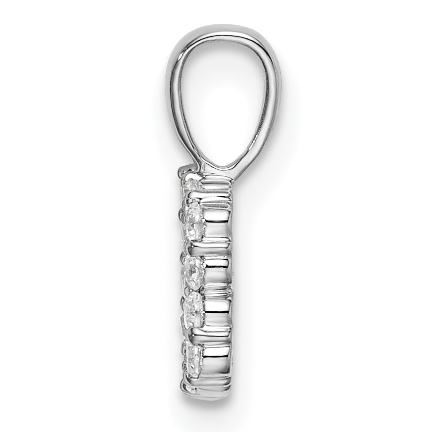 14k White Gold 1/8 Ct. Lab Grown Diamond VS/SI+ G+ Letter B Intitial Pendant
