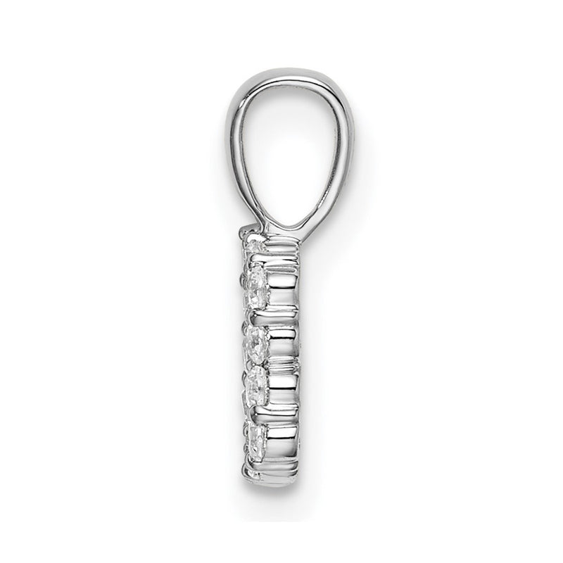14k White Gold 1/8 Ct. Lab Grown Diamond VS/SI+ G+ Letter B Intitial Pendant