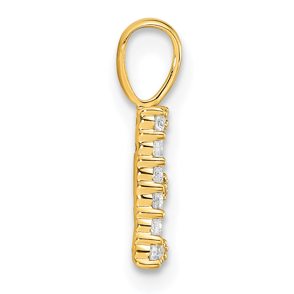 14k Yellow Gold 1/8 Ct. Lab Grown Diamond VS/SI+ G+ Letter E Initial Pendant