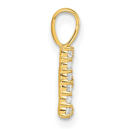 14k Yellow Gold 1/8 Ct. Lab Grown Diamond VS/SI+ G+ Letter E Initial Pendant