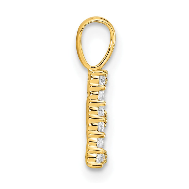 14k Yellow Gold 1/8 Ct. Lab Grown Diamond VS/SI+ G+ Letter E Initial Pendant