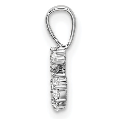 14k White Gold 1/8 Ct. Lab Grown Diamond VS/SI+ G+ Letter G Intitial Pendant