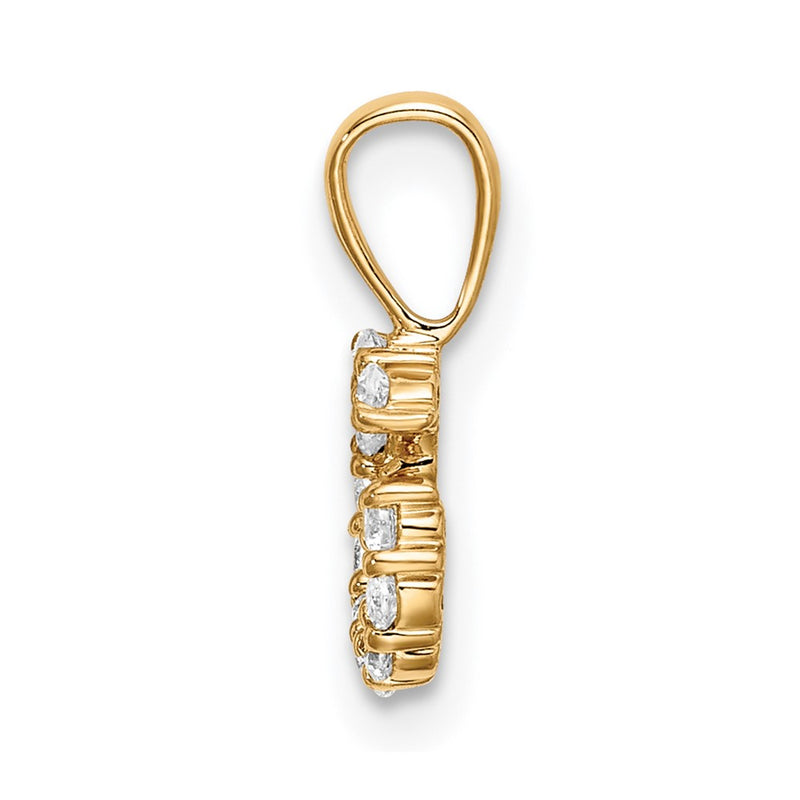 14k Yellow Gold 1/8 Ct. Lab Grown Diamond VS/SI+ G+ Letter G Intitial Pendant