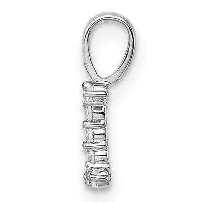 14k White Gold 1/10 Ct. Lab Grown Diamond VS/SI+ G+ Letter I Initial Pendant