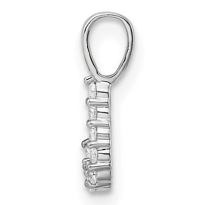 14k White Gold 1/10 Ct. Lab Grown Diamond VS/SI+ G+ Letter J Initial Pendant