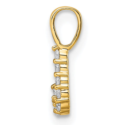 14k Yellow Gold 1/10 Ct. Lab Grown Diamond VS/SI+ G+ Letter J Initial Pendant