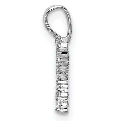 14k White Gold 1/8 Ct. Lab Grown Diamond VS/SI+ G+ Letter K Initial Pendant