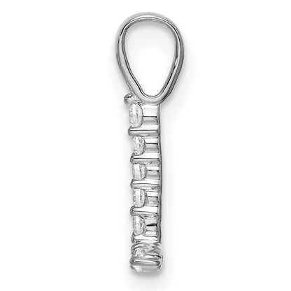 14k White Gold 1/10 Ct. Lab Grown Diamond VS/SI+ G+ Letter L Initial Pendant