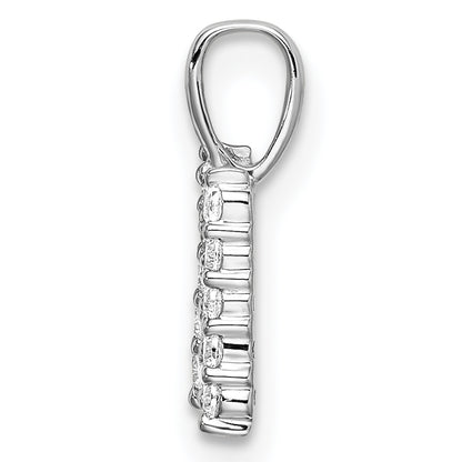 14k White Gold 1/6 Ct. Lab Grown Diamond VS/SI+ G+ Letter N Initial Pendant
