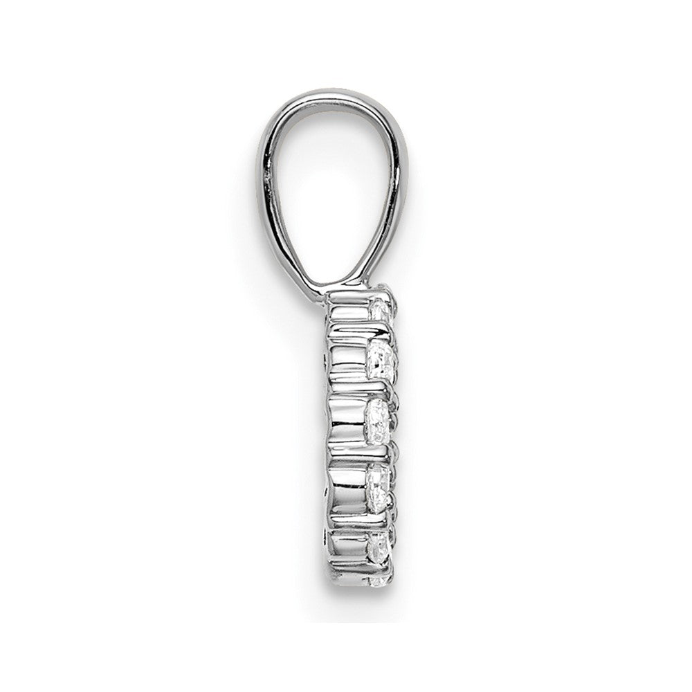 14k White Gold 1/8 Ct. Lab Grown Diamond VS/SI+ G+ Letter O Intitial Pendant