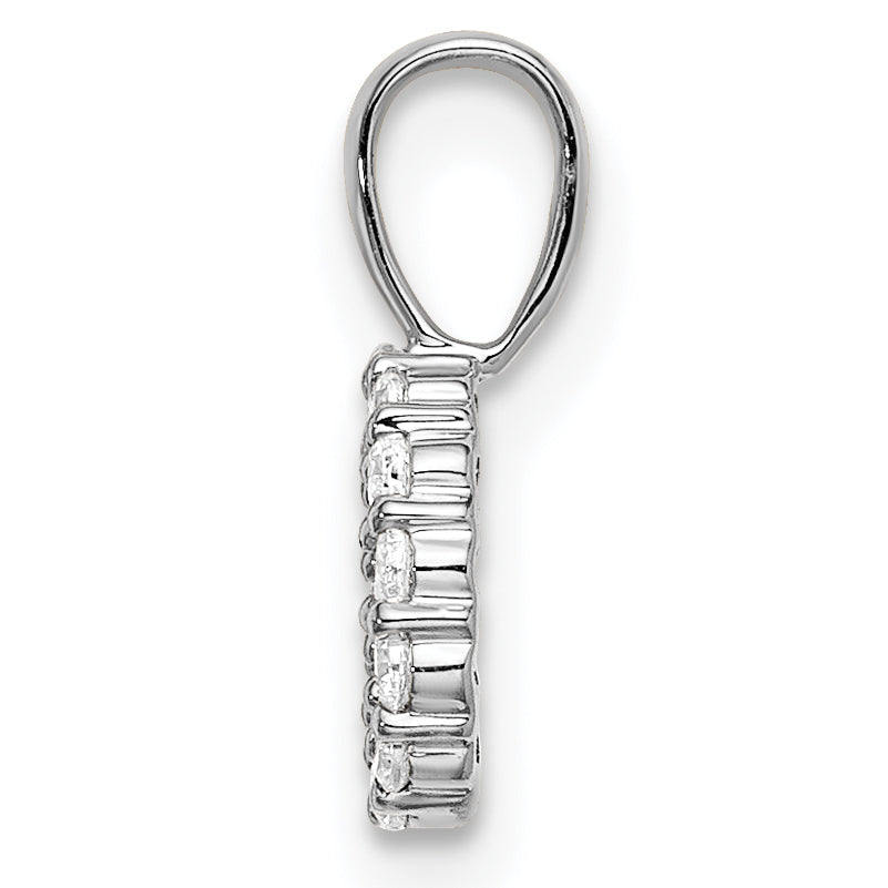 14k White Gold 1/8 Ct. Lab Grown Diamond VS/SI+ G+ Letter O Intitial Pendant