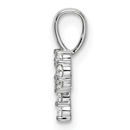 14k White Gold 1/10 Ct. Lab Grown Diamond VS/SI+ G+ Letter P Initial Pendant