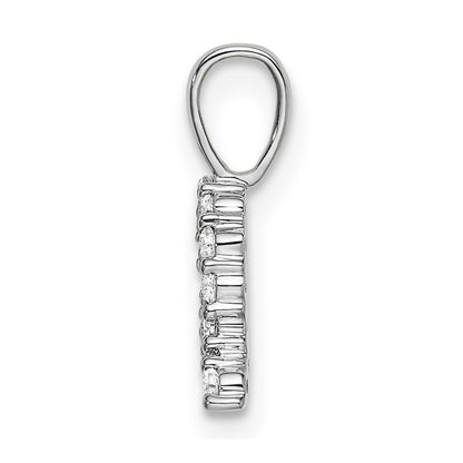 14k White Gold 1/6 Ct. Lab Grown Diamond VS/SI+ G+ Letter Q Initial Pendant