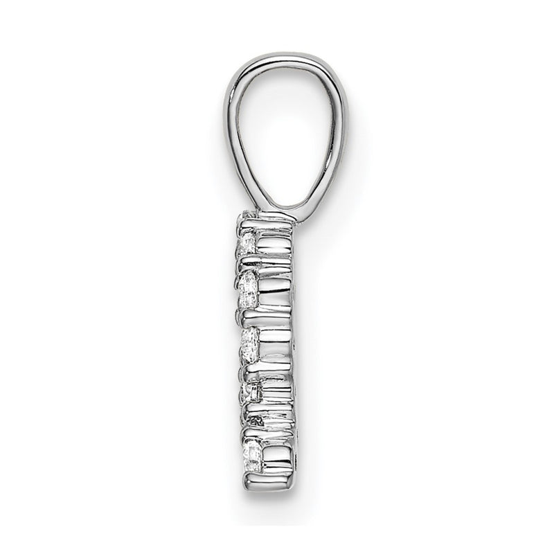 14k White Gold 1/6 Ct. Lab Grown Diamond VS/SI+ G+ Letter Q Initial Pendant