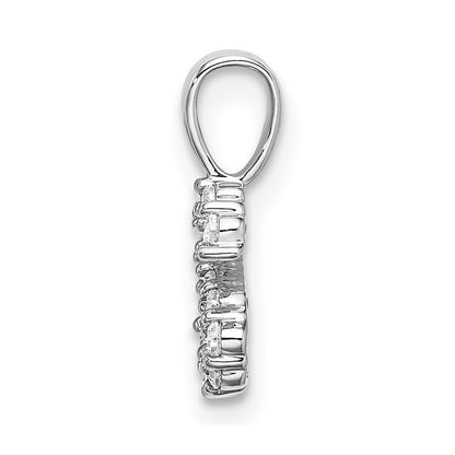 14k White Gold 1/8 Ct. Lab Grown Diamond VS/SI+ G+ Letter S Initial Pendant