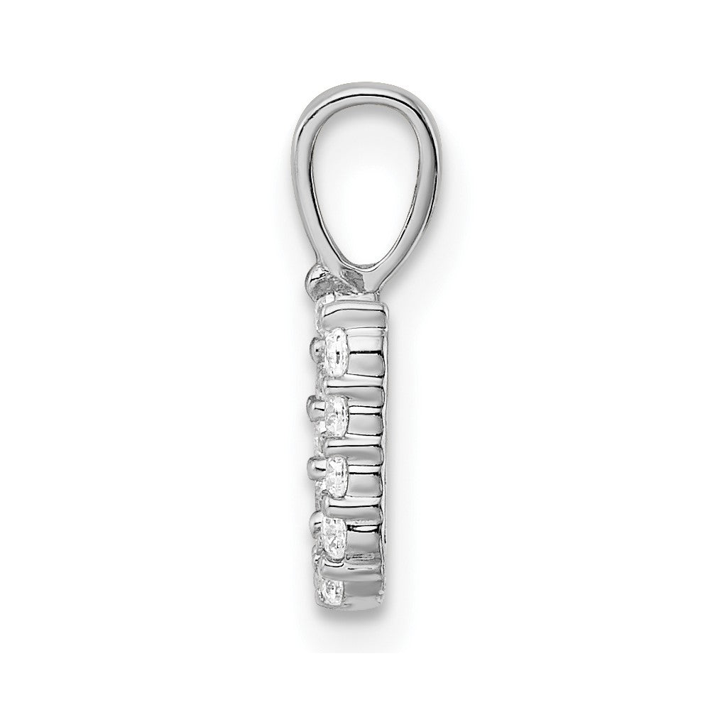 14k White Gold 1/8 Ct. Lab Grown Diamond VS/SI+ G+ Letter U Initial Pendant