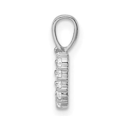 14k White Gold 1/8 Ct. Lab Grown Diamond VS/SI+ G+ Letter U Initial Pendant