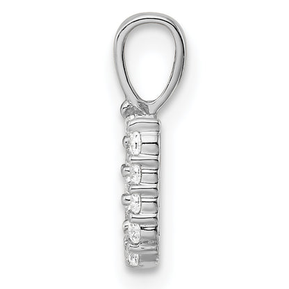 14k White Gold 1/8 Ct. Lab Grown Diamond VS/SI+ G+ Letter U Initial Pendant