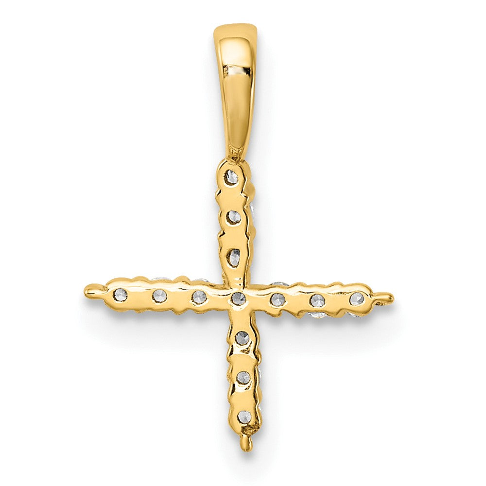 14k Yellow Gold 1/8 Ct. Lab Grown Diamond VS/SI+ G+ Letter X Initial Pendant