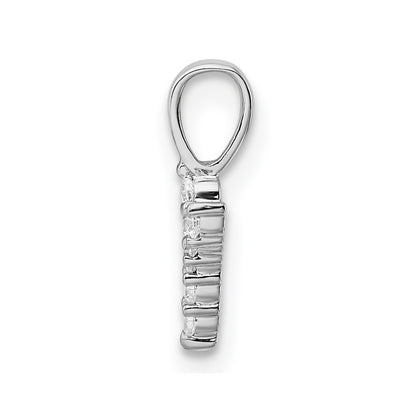 14k White Gold 1/15 Ct. Lab Grown Diamond VS/SI+ G+ Letter Y Initial Pendant