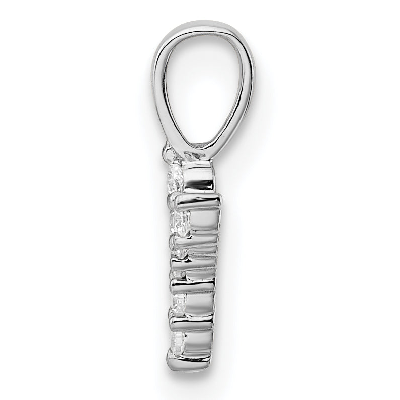 14k White Gold 1/15 Ct. Lab Grown Diamond VS/SI+ G+ Letter Y Initial Pendant