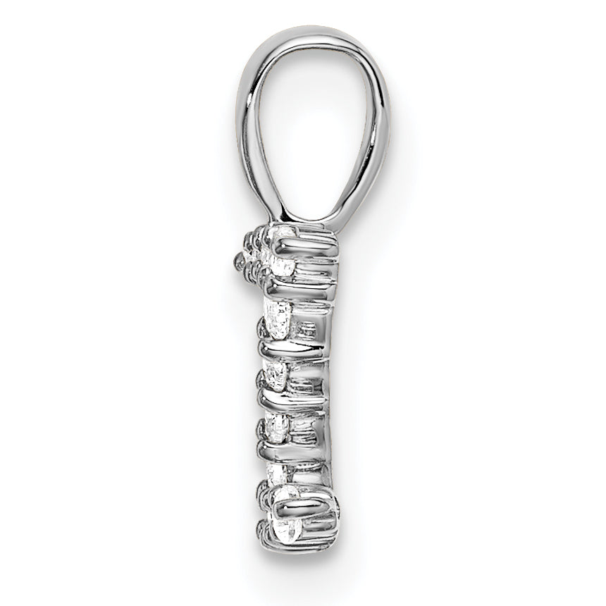 14k White Gold 1/8 Ct. Lab Grown Diamond VS/SI+ G+ Letter Z Intitial Pendant