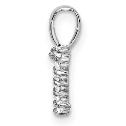 14k White Gold 1/8 Ct. Lab Grown Diamond VS/SI+ G+ Letter Z Intitial Pendant
