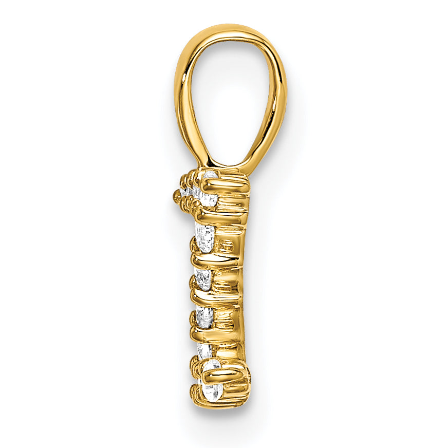 14k Yellow Gold 1/8 Ct. Lab Grown Diamond VS/SI+ G+ Letter Z Intitial Pendant