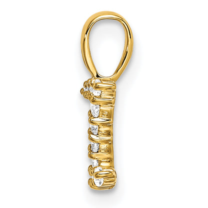 14k Yellow Gold 1/8 Ct. Lab Grown Diamond VS/SI+ G+ Letter Z Intitial Pendant
