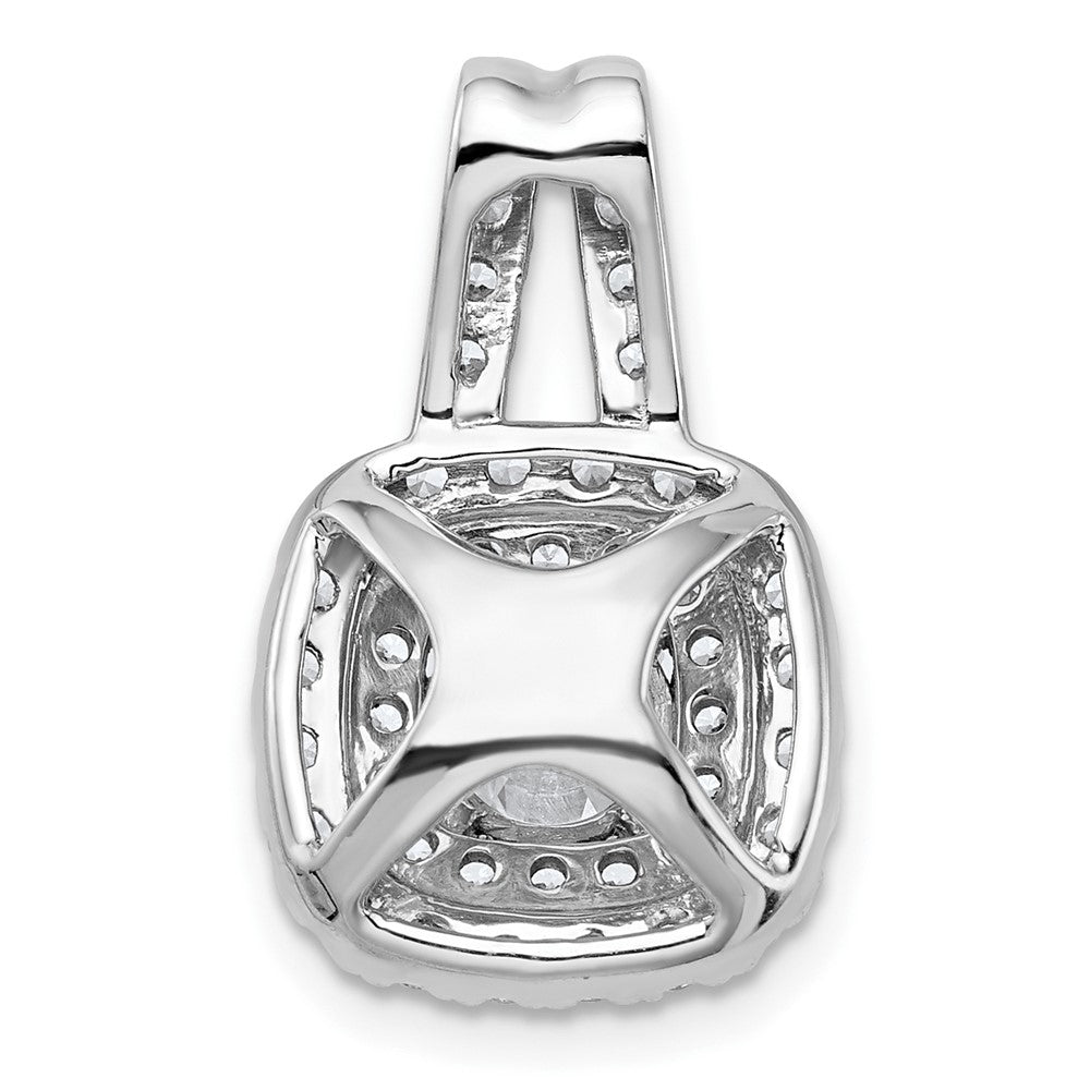 14k White Gold 14kw VS/SI+ G+ Lab Grown Diamond Double Halo Pendant