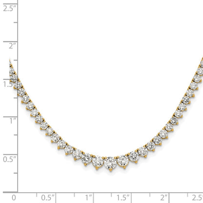 14k Yellow Gold 6 Ct. Lab Grown Diamond VS/SI+ G+ 18 inch Graduated Tennis Necklace