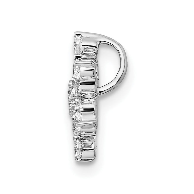 14k White Gold 1/2 Ct. Lab Grown Diamond VS/SI+ G+ Star Chain Slide Pendant