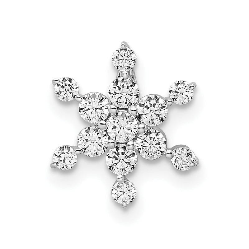 14k White Gold 1/2 Ct. Lab Grown Diamond VS/SI+ G+ Star Chain Slide Pendant