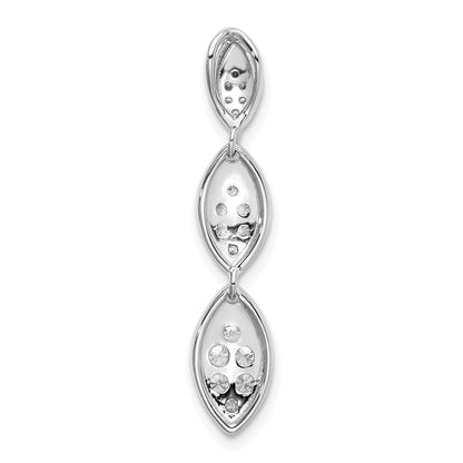 14K White Gold Lab Grown Diamond VS/SI FGH Fancy Drop Pendant