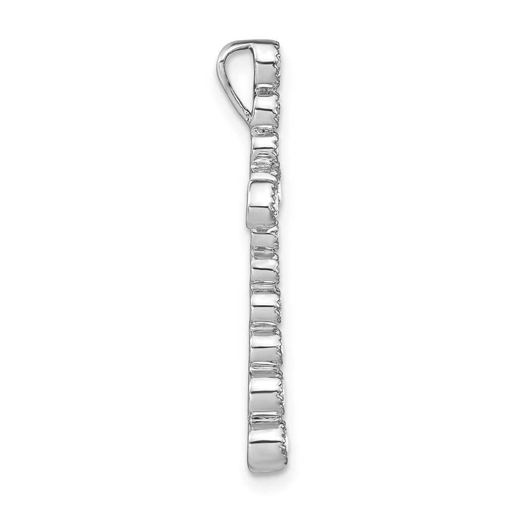 14k White Gold 1/2 Ct. Lab Grown Diamond VS/SI+ G+ Cross Chain Slide Pendant